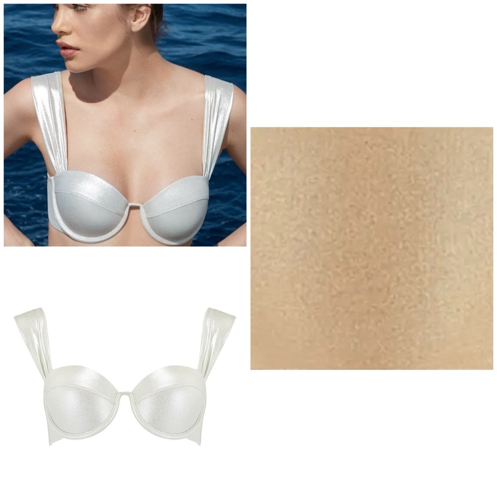 ARABELLA LONDON The Modern Bustier Bra in Gold Shimmer NWT